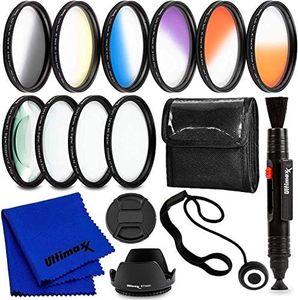 Ultimaxx 58MM Complete Lens Filter Accessory Kit for Lenses with 58MM Filter Size Designed Specifically for: Canon EOS 90D, 80D, 77D, 70D, Rebel T7, T7i, T6i, T6,T5i, T5, T4i, SL3, SL2, SL1 and More