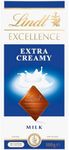 Lindt Excellence Extra Creamy Milk Chocolate Bar 100 g