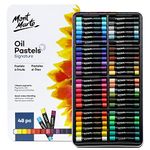 MONT MARTE Oil Pastels in Tin Box Signature 48pc, 48 Assorted Colours, Vibrant Oil Pastel Set, Great Blending and Layering, Comes in Storage Case, Ideal for Art, Craft, Colouring and Sketching