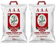 Lion Head AAA Premium Jasmine Fragrant Rice - BUNDLE PACK, 2 x 5KG - (Total 10kg)