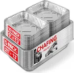 Chafing Dish Buffet Set with Cover Disposable - 21x13 (5 Pack) 9x13 & Lids (10 Pack) Aluminum Serving Trays, Catering Pans for Keeping Food Warm, Chaffing Dishes for Buffets and Parties, Warming Tray