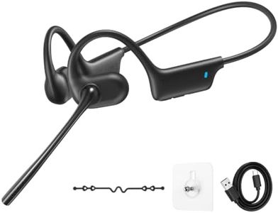 Open-Ear Headphones with Mic, Bluetooth 6.0 Headset with Noise Cancelling