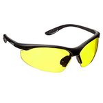 voltX 'CONSTRUCTOR' Wraparound Safety Glasses/Cycling Sports Glasses (Yellow Lens) UKCA & CE EN166F certified. Anti-fog and Anti-scratch, UV400 lens protection.