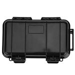 Shockproof Protective Hard Case, 3 Types Outdoor Pressure-Proof Waterproof Sealed Box, Survival Storage Case, for Camping, Boating, Fishing, Water Sports (190mmx120mmx52mm), Black