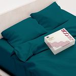 Mayfair Linen 800 Thread Count 100% Cotton Sheets, Teal Twin XL Sheet Set, Long Staple Cotton, Sateen Weave for Soft and Silky Feel, Fits Mattress Upto 16'' DEEP Pocket (Packaging May Vary)