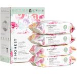 The Honest Company Clean Conscious Unscented Wipes | Over 99% Water, Compostable, Plant-Based, Baby Wipes | Hypoallergenic for Sensitive Skin, EWG Verified | Rose Blossom, 288 Count