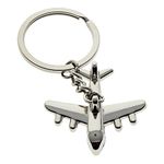 RainSound Metal Aeroplane Keychain & keyring silver