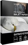 Marrutt 265gsm Pro Photo Satin/Oyster Inkjet Paper: 11” x 14” - 25 Sheets