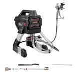 VEVOR Stand Airless Paint Sprayer, 7/8HP High Efficiency Airless Sprayer, 650W 2900PSI Electric Paint Sprayer Machine Extension Rod and Cleaning Kits for Interior Exterior Furniture/Fence/Home/House