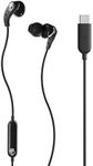 Skullcandy Set USB-C Wired Earbuds with Noise Isolating Fit, in-Line Microphone Call and Track Control for iPhone Android, Ear Gel Sizes Included for Custom Fit - True Black