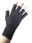 EDZ Merino Fingerless Gloves Black M-L