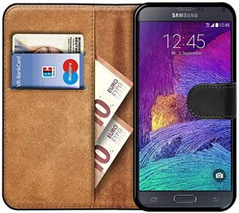 Galaxy Note 4 Case, Verco Mobile Phone Case for Samsung Galaxy Note 4 PU Leather Flip Case Wallet - Black