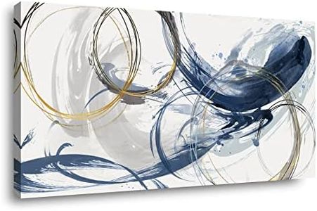 Sxurmtiie Canvas Wall Art Abstract Art Paintings Blue Fantasy Colorful Graffiti on White Background Modern Artwork wall Decor for Living Room Bedroom Kitchen20 x40