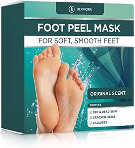 Dermora Foot Peel Mask - 2 Pack of Regular Skin Exfoliating Foot Masks for Dry, Cracked Feet, Callus, Dead Skin Remover - Feet Peeling Mask for Soft Baby Feet, Original Scent