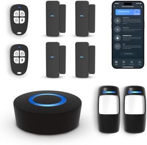 GRSICO Wireless Home Alarm System 9-Piece Kit, WiFi Alarm System for Home Security with Phone APP Alert (Black Alarm Siren, Remote, Motion, and Door Sensors) for Home, Apartment, Work with Alexa