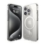 elago Magnetic Hybrid Clear Case Compatible with iPhone 15 Pro Case, Compatible with MagSafe, PC + TPU Hybrid Technology, US Military Grade Drop Protection, Reduced Yellowing (White)