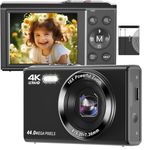 Digital Camera, FHD 4K Vlogging Camera Autofocus 44MP Digital Camera with 16X Digital Zoomd YouTube Portable Compact Small Camera for Teens Adults Students Seniors