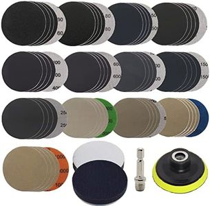 65pcs Sandpaper 7.6cm Sanding Disc 60-10000 Grit Wet Dry Sandpaper with M10 Backing Pad,2pcs Interface Pad for Wood Metal Mirror Jewellery Car Polishing Headlight Cleaner Set