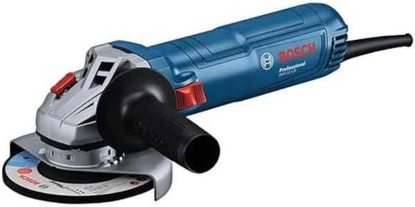 Bosch Professional mains powered angle grinder GWS 12-125 (disc diameter: 125 mm, power 1200 W, Restart Protection, incl. blast protection, lock nut, grab rail of standard type)