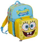 SpongeBob SquarePants Backpack with Cool Lunch Bag Boys Girls School 2 Piece Set Detachable