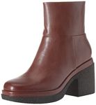 Amazon Essentials Women's Platform Ankle Boots, Black Oxblood, 6.5 UK