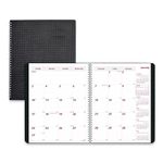 Brownline 2024 DuraFlex Monthly Planner, 14 Months, December 2023 to January 2025, Twin-Wire Binding, 11" x 8.5", Black (CB1262V.BLK-24)