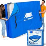 Mattress Bag with 8 Handles for Moving and Storage – Cali King Size – Reusable Cover with Strong Zipper Closure – Extra Thick Mattress Protection