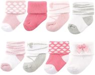 Luvable Friends Unisex Baby Newborn and Baby Terry Socks, Ballet, 6-12 Months