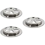 iplusmile 3Pcs Air Vent Cover Replacement, Stainless Steel Air Dryer Vent Oven Exhaust Cover Adjustable Air Vent Outlet Damper BBQ Grill Exhaust Vent for Home Kitchen