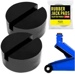 Mission Automotive 2-Pack of Rubber Jack Pads (Slotted Pucks) - Universal, Standard-Size Adapter - Frame Rail Protector Puck/Pad Keeps Pinch Weld, Paint and Metal Safe