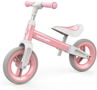 Toddler Balance Bike Toys for 1 to 3 Year Old Girls Boys Adjustable Seat and Handlebar No-Pedal Training Bike Best Gifts for Kids