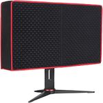 Jubmach Premium Gaming Monitor Cover | 27 Inch | Dust, Water & Cat Resistant Red & Black Monitor Covers for Desktops Gaming PC Computer Monitor Dust Cover Decor Size 27 inch