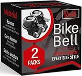 2 Pack Classic Bike Bell, Bicycle Bell | Loud Crisp Clear Sound Bicycle Bike Bell, City Bike, BMX Bike, Sports Bike for Adults Kids, Right Hand / Left Hand Use - Black