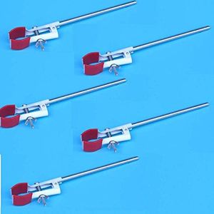 5 Pcs Lab Clamp Retort Prong Jaw 2 Finger 10-50mm Adjustment，Rubber Jaws Labs Universal Clamp (5)