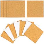 50 Pack Self-Adhesive Cork Squares 4 x 4 Inches Cork Backing Sheets Cork Tiles for Cork Coasters and DIY Crafts