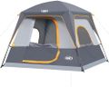 UNP 4-Person Tent, Portable Cabin Tent, Camping Tent 4-Person Easy Set Up, Waterproof with Top Rainfly for Outdoor Camping/Hiking (Gray)
