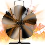 Fireplace Fans, 5 Blades Heat Powered Stove Fan, Wood Stove Fans for Stoves & Fireplaces Silent Heat Powered Fireplace Fan,No Electricity Required for Wood/Log Burner/Fireplace Efficient Heat