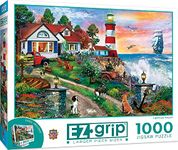 Masterpieces 1000 Piece EZ Grip Jigsaw Puzzle for Adults, Family, Or Kids - Lighthouse Keepers - 23.5"x34"