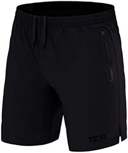 TCA Pantalones Cortos Elite Tech para Correr o Gimnasio con Bolsillos de Cremallera para Hombre - Negro, XL
