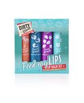 Dirty Works Feed My Lips, Lip Balm Set, 4 x 4g Lip Salve Tubes Gift Set, Various Flavours, 4 g (Pack of 4)