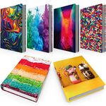 Stretchable, Easy Apply Book Covers 6 Pack of Fun Designs. Jumbo Jackets Fit Most Hardcover Textbooks Up to 9 x 11". Adhesive-Free, Nylon Fabric Protectors. Washable and Reusable Student School Supply