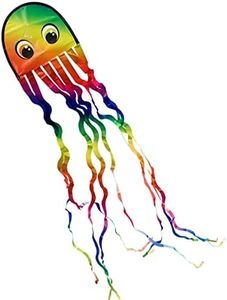 CIM Cometa de una Cuerda - Draki Rainbow - por niños con Edad a Partir de 3 años - 25x160cm - Cordón incluidos