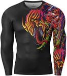 Cody Lundin Men's Compression Shirt T-Shirt with 3D Print Gym Tight Tops Long Sleeve Compression Shirt for Men, Style Ww, L