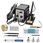 TXINLEI Soldering Station 2 in 1 Digital Display SMD Hot Air Rework Station and Soldering Iron