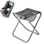 Hodeacc Small Portable Folding Stool,Mini Outdoor Camping Folding Chairs,Collapsible Camp Stool Lightweight for Camping,Fishing,Picnic,Travel and Hiking