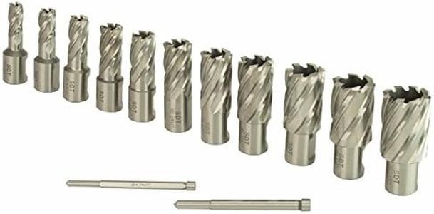 Steel Dragon Tools 13pc. High Speed Steel HSS Annular Cutter Kit 1" Depth and 7/16 in. to 1-1/16 in.