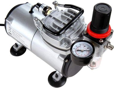 Timbertech Airbrush Kit with Compressor – Portable Painting Set