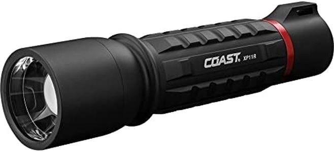 Coast XP11R LED Dual Power Rechargeable/Battery Torch, 1000 Lumens, 220m Beam Distance, 37h Runtime