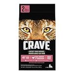 CRAVE Grain Free Indoor Adult High Protein Natural Dry Cat Food with Protein from Chicken & Salmon, 2 lb. Bag