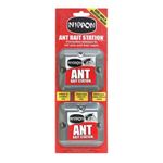 Nippon Ant Bait Station Twin With Thank you sticker - Nippon Ant Killer & Ant Bait Station - Ant Nest Killer used indoors & Outdoors - Ant Traps For Home and Gardens